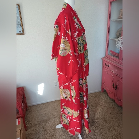 Vintage cotton kimono robe made in Japan - Picture 7 of 10